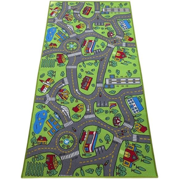 Kids Rug Carpet Playmat City Life Learn Have Fun Safe, Children's Educational - Picture 2 of 8